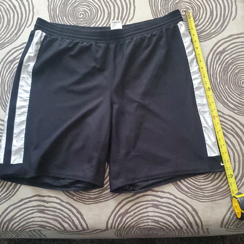 Men's Black and White Athletic Shorts